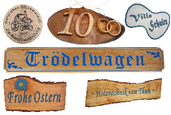 Holzschilder Mix