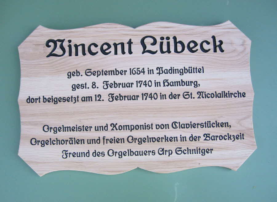 Vincent Lbeck  Holzschild